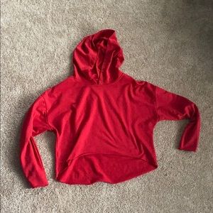 Cropped red hoodie!!